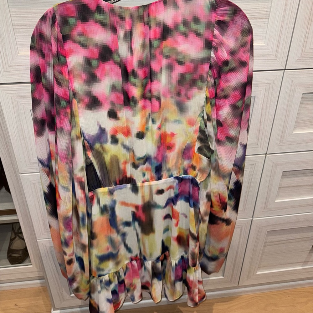 Alexis Leonie Crepe Minidress Iridescent Small - Picture 13 of 16